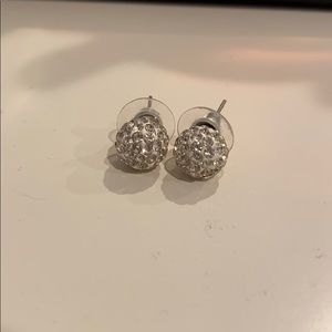 silver ball earings